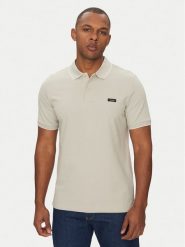 Calvin Klein Polo K10K112751 Szary Regular Fit. Szare koszulki polo CALVIN KLEIN, m, bez wzorów, z bawełny, bez kołnierzyka, bez ramiączek. Za 189.99 zł.