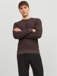 Jack&Jones Sweter 12212816 Brązowy Regular Fit. Brązowe swetry rozpinane Jack&Jones, l, bez wzorów, z bawełny, bez kołnierzyka, bez ramiączek. Za 79.99 zł.