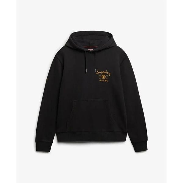 Bluza z kapturem Superdry Tokyo Narrative. Czarne bluzy z kapturem Superdry, xl, bez wzorów, z kapturem. Za 344.20 zł.