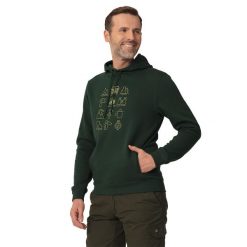Bluza myśliwska męska Tagart Fns Rover Green ciepła dzianina. Zielone bluzy z kapturem TAGART, m, bez wzorów, z bawełny, z kapturem. Za 289.00 zł.