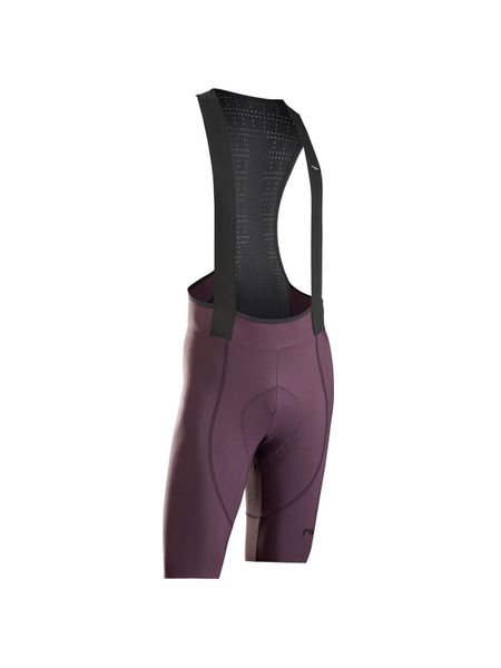Spodenki rowerowe NORTHWAVE Fast Bibshort bordowe. Czerwone spodenki rowerowe Northwave, m, z aplikacjami, z materiału, do biegania. Za 499.00 zł.