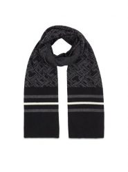 Tommy Hilfiger Szalik Monogram Aop Scarf AM0AM12110 Czarny. Czarne szaliki Tommy Hilfiger, bez wzorów, z wełny. Za 899.99 zł.