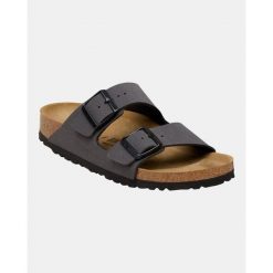 Sandały Birkenstock Arizona Birkibuc Dorosłych. Szare sandały Birkenstock, z materiału, bez zapięcia. Za 422.96 zł.
