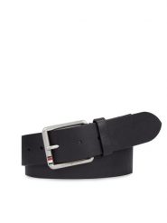 Tommy Hilfiger Pasek Męski Casual 4.0 AM0AM11466 Czarny. Czarne paski Tommy Hilfiger, bez wzorów, ze skóry, casualowe. Za 189.99 zł.