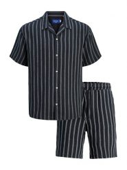 Jack&Jones Komplet koszula i szorty materiałowe Easter 12281255 Granatowy Relaxed Fit. Niebieskie koszule Jack&Jones, m, bez wzorów, z bawełny, bez kołnierzyka, bez ramiączek. Za 179.99 zł.