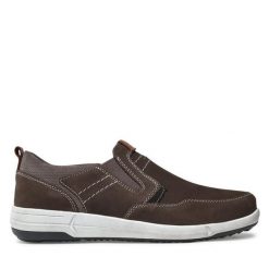 Półbuty Josef Seibel. Brązowe eleganckie półbuty Josef Seibel, bez wzorów, bez obcasa, bez zapięcia. Za 259.99 zł.