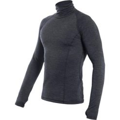 Męska koszulka z długim rękawem Baselayer Merino Bold Outdoor Roll Neck. Szare bluzki z długim rękawem Sensor, m, bez wzorów, z dzianiny, bez kołnierzyka, bez ramiączek. Za 417.99 zł.