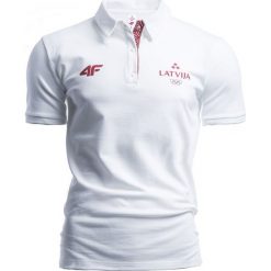 Koszulka polo męska Łotwa Pyeongchang 2018 TSM801 - biały. Koszulki polo sportowe marki 4F. W wyprzedaży za 69.99 zł.