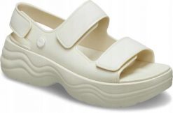 Klapki Dla Dorosłych Crocs Skyline. Brązowe klapki Crocs, z materiału. Za 209.99 zł.