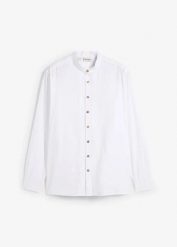 Koszula w ludowym stylu z bawełny, regular fit. Białe koszule bonprix, l, bez wzorów, z bawełny, bez kołnierzyka, bez ramiączek. Za 114.99 zł.