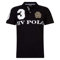 Koszulka polo do jazdy konnej HV Polo Favouritas. Czarne koszulki polo HV POLO, m, bez wzorów, bez kołnierzyka, bez ramiączek. Za 297.50 zł.