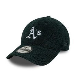 Czapka baseballowa 9Forty Oakland Athletics Winter Borg. Zielone czapki z daszkiem New Era, bez wzorów. Za 139.20 zł.