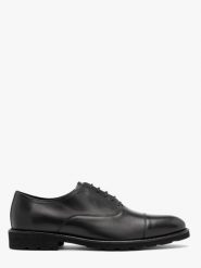 Czarne półbuty męskie na lekkim spodzie NOLAN. Czarne eleganckie półbuty Ryłko, bez wzorów, ze skóry, bez obcasa, bez zapięcia. Za 529.99 zł.