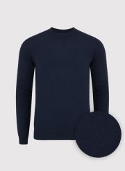 PAKO LORENTE – Granatowy męski sweter. Niebieskie swetry nierozpinane Pako Lorente, na jesień, m, bez wzorów, z poliamidu, bez kołnierzyka, bez ramiączek. Za 99.99 zł.