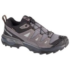 Męskie Buty Turystyczne X Ultra 360 LTR Suede. Szare buty turystyczne Salomon, bez wzorów, bez zapięcia, trekkingowe. Za 753.99 zł.