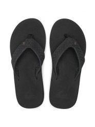 Quiksilver Japonki AQYL101091 Czarny. Czarne japonki Quiksilver, bez wzorów, z nubiku. Za 119.99 zł.
