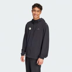 Bluza dresowa Algeria. Czarne bluzy Adidas, m, bez wzorów, z dresówki, bez kaptura. W wyprzedaży za 305.00 zł.
