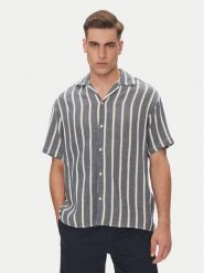 Jack&Jones Koszula Coba 12271060 Granatowy Relaxed Fit. Niebieskie koszule Jack&Jones, m, bez wzorów, z bawełny, bez kołnierzyka, bez ramiączek. Za 129.99 zł.