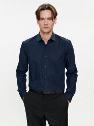 Hugo Koszula Koey 50513889 Granatowy Slim Fit. Niebieskie koszule Hugo, m, bez wzorów, z bawełny, bez kołnierzyka, bez ramiączek. Za 239.99 zł.