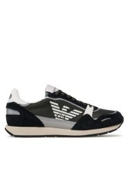 Emporio Armani Sneakersy X4X537 XM678 Q446 Khaki. Brązowe buty sportowe casual Emporio Armani, bez wzorów, ze skóry, bez zapięcia. Za 539.99 zł.