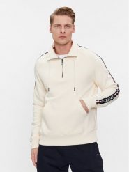 Tommy Hilfiger Bluza Global Stripe MW0MW33661 Beżowy Regular Fit. Brązowe bluzy Tommy Hilfiger, m, bez wzorów, z syntetyku, bez kaptura. Za 699.99 zł.