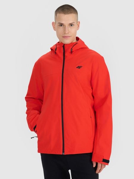 4F Kurtka przejściowa membrana 5000 męska - czerwona XL. Czerwone kurtki 4F, m, bez wzorów, z dzianiny, z kapturem. W wyprzedaży za 199.99 zł.