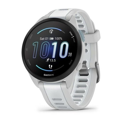 Zegarek sportowy Garmin Forerunner 165 Music AMOLED 43mm Mist Grey Whitestone. Szare smartbandy GARMIN, bez wzorów. Za 1,239.99 zł.