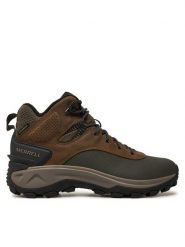 Merrell Trekkingi Thermo Kiruna 2 Mid Wp J037241 Brązowy. Brązowe trekkingi Merrell, bez wzorów, ze skóry, bez zapięcia. Za 559.99 zł.