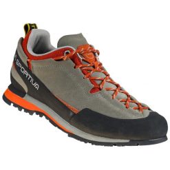 Buty trekkingowe męskie Boulder x. Brązowe buty turystyczne La Sportiva, bez wzorów, z materiału, bez zapięcia, trekkingowe. Za 848.30 zł.