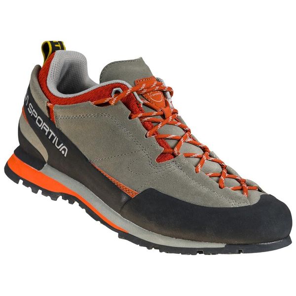 Buty trekkingowe męskie Boulder x. Brązowe buty turystyczne La Sportiva, bez wzorów, z materiału, bez zapięcia, trekkingowe. Za 848.30 zł.