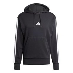 Bluza z kapturem adidas Essentials 3-Stripes French Terry. Czarne bluzy z kapturem Adidas, s, bez wzorów, z dresówki, z kapturem. Za 294.20 zł.