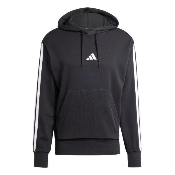 Bluza z kapturem adidas Essentials 3-Stripes French Terry. Czarne bluzy z kapturem Adidas, s, bez wzorów, z dresówki, z kapturem. Za 294.20 zł.