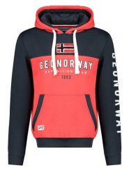 Geographical Norway Bluza w kolorze czerwono-granatowym rozmiar: S. Czerwone bluzy z kapturem Geographical Norway, s, bez wzorów, z kapturem. Za 92.21 zł.