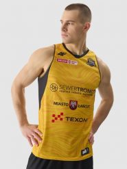 4F Tank top replika domowy z sezonu 2023/24 męski 4F x Sokół Łańcut - multikolor M. Bezrękawniki 4F, m, bez wzorów, z dzianiny, bez kołnierzyka, bez ramiączek. W wyprzedaży za 119.99 zł.