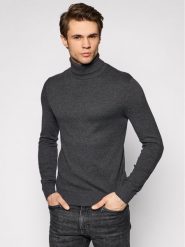 Jack&Jones Golf Emil Knit Roll 12157417 Szary Regular Fit. Szare golfy Jack&Jones, l, bez wzorów, z bawełny, bez kołnierzyka, bez ramiączek. Za 89.99 zł.
