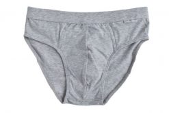 Klasyczne Męskie Slipy, Bawełna z Elastanem, Szare – Pako Jeans. Szare slipki Pako Jeans, l, bez wzorów, z bawełny. Za 33.00 zł.