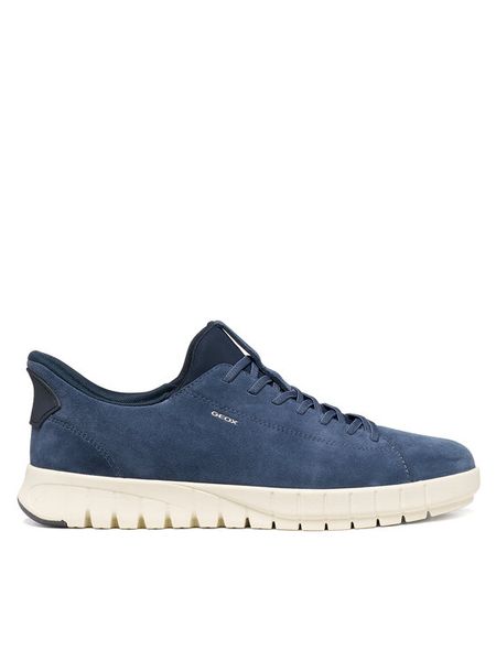 Geox Sneakersy Flextride Plus U65MAA 00022 C4007 Granatowy. Niebieskie buty sportowe casual Geox, bez wzorów, ze skóry, bez zapięcia. Za 499.99 zł.