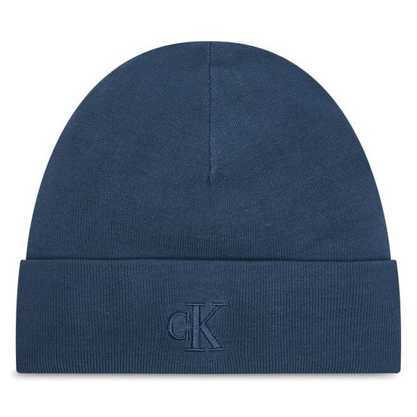 Czapka Calvin Klein. Niebieskie czapki zimowe CALVIN KLEIN, bez wzorów. Za 129.99 zł.