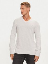 Tommy Jeans Sweter Essential DM0DM19429 Błękitny Slim Fit. Niebieskie swetry rozpinane Tommy Jeans, m, bez wzorów, z bawełny, bez kołnierzyka, bez ramiączek. Za 229.99 zł.