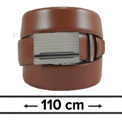 Pasek Brązowy do Spodni 110 cm, Automatyczna Klamra, Skórzany, Elegancki -VICTORIO. Brązowe paski Victorio, bez wzorów, ze skóry, eleganckie. Za 99.00 zł.