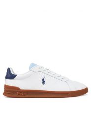 Polo Ralph Lauren Sneakersy Heritage Court II 809965072001 Biały. Białe buty sportowe casual Polo Ralph Lauren, bez wzorów, ze skóry, bez zapięcia. Za 539.99 zł.