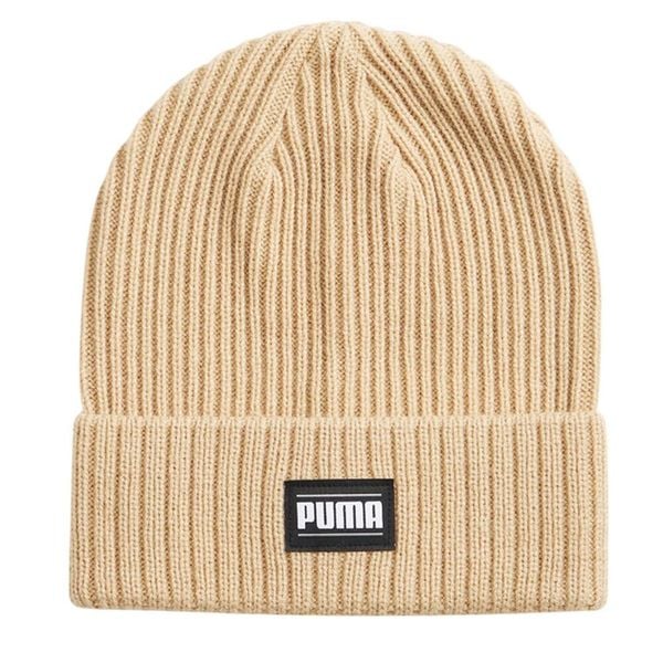 Czapka Prążkowana Akryl Z Mankietami Classic. Brązowe czapki zimowe Puma, bez wzorów, prążkowane. Za 127.99 zł.