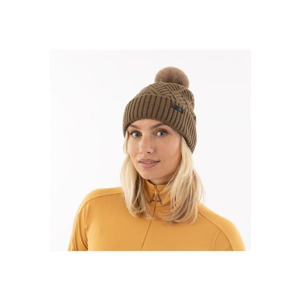 Czapka z pomponem ANKY. Brązowe czapki zimowe ANKY, bez wzorów. Za 135.50 zł.