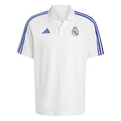 Polo Real Madrid DNA 2024/25. Białe koszulki polo Adidas, s, bez wzorów, bez kołnierzyka, bez ramiączek. Za 290.00 zł.