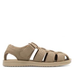 Sandały Lanetti. Brązowe sandały Lanetti, bez zapięcia. Za 59.99 zł.