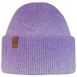 Czapka Buff Knitted Beanie Marin - lavender. Fioletowe czapki zimowe Buff, bez wzorów. Za 123.99 zł.