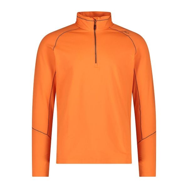 Golf męski techniczny CMP 30L0537. Brązowe golfy CMP, l, bez wzorów, bez ramiączek. Za 203.50 zł.