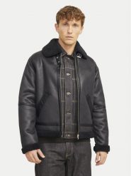 Jack&Jones Kurtka z imitacji skóry Cole Aviator 12261819 Czarny Regular Fit. Czarne kurtki Jack&Jones, m, bez wzorów, ze skóry, bez kaptura. Za 199.99 zł.