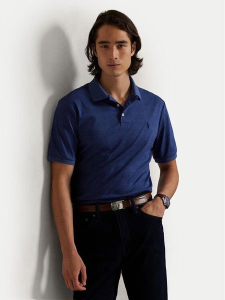 Polo Ralph Lauren Polo 710P07351002 Granatowy Slim Fit. Niebieskie koszulki polo Polo Ralph Lauren, l, bez wzorów, z bawełny, bez kołnierzyka, bez ramiączek. Za 689.99 zł.