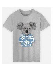 WOOOP Koszulka "Koala Blue" w kolorze szarym rozmiar: L. Szare bezrękawniki Wooop, l, bez wzorów, z bawełny, bez kołnierzyka, bez ramiączek. Za 57.20 zł.